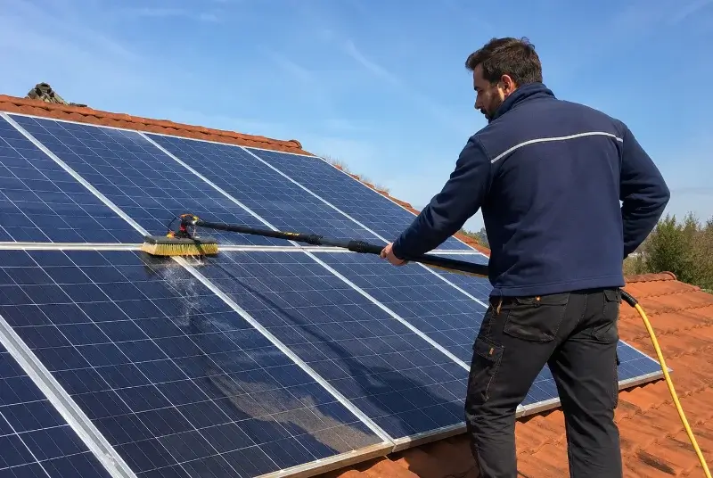 Nettoyage et entretien de panneaux solaires à Saint-Martin-du-Fouilloux